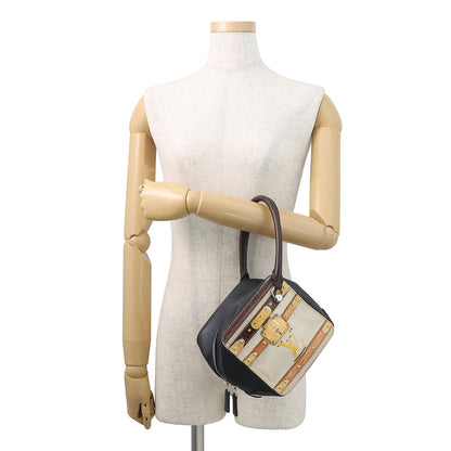 LOUIS VUITTON Square bag Navy/Beige/BrownM52350 Monogram trompe l'oeil
