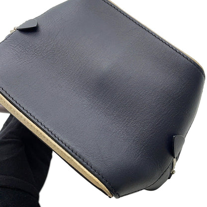 LOUIS VUITTON Square bag Navy/Beige/BrownM52350 Monogram trompe l'oeil