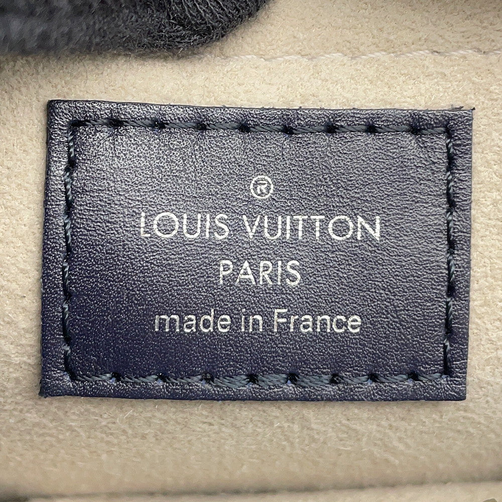 LOUIS VUITTON Square bag Navy/Beige/BrownM52350 Monogram trompe l'oeil