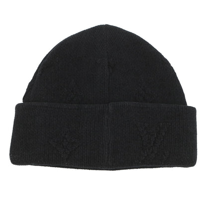 LOUIS VUITTON LV Crush Monogram Beanie Size S NoirM96194 Cotton97% Nylon2% Polyurethane1%