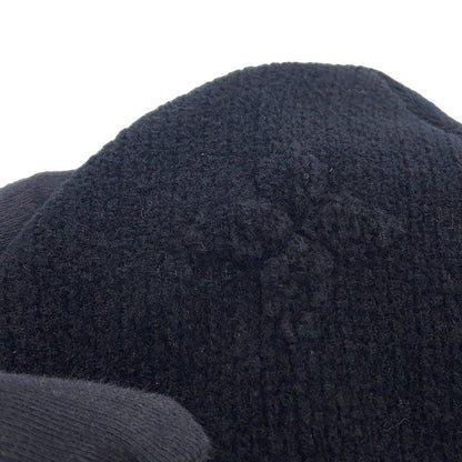 LOUIS VUITTON LV Crush Monogram Beanie Size S NoirM96194 Cotton97% Nylon2% Polyurethane1%