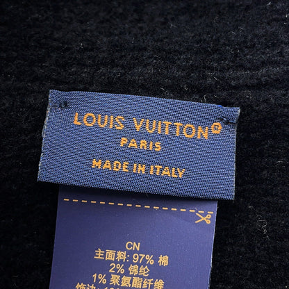 LOUIS VUITTON LV Crush Monogram Beanie Size S NoirM96194 Cotton97% Nylon2% Polyurethane1%