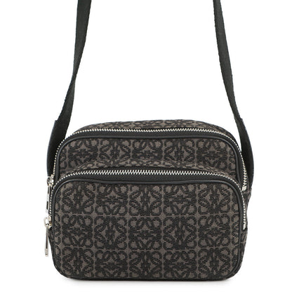 LOEWE Repeat Anagram Camera Bag Pochette Shoulder Bag Charcoal Grey/BlackB604Z80X01 Canvas Size Mini