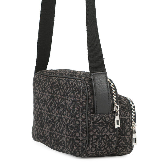 LOEWE Repeat Anagram Camera Bag Pochette Shoulder Bag Charcoal Grey/BlackB604Z80X01 Canvas Size Mini
