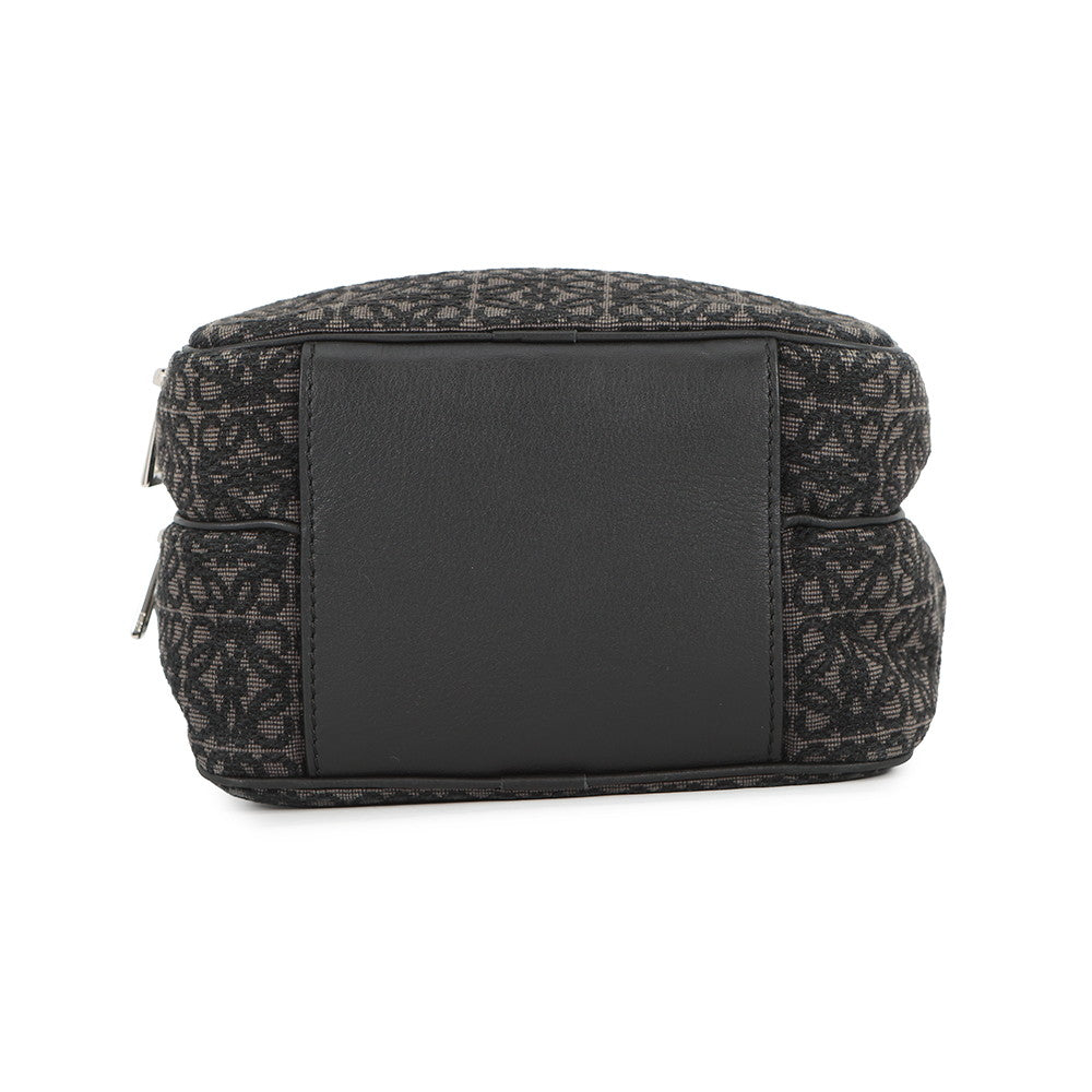 LOEWE Repeat Anagram Camera Bag Pochette Shoulder Bag Charcoal Grey/BlackB604Z80X01 Canvas Size Mini