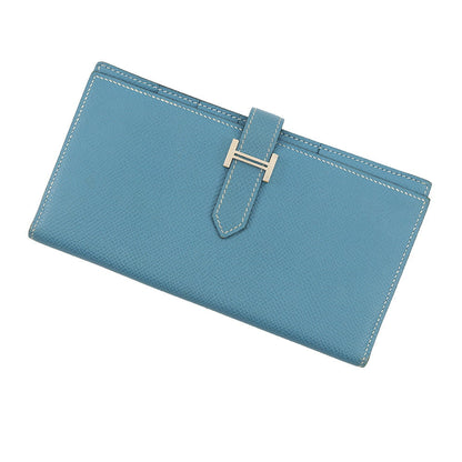 HERMES Beansufla Blue Jean Epsom