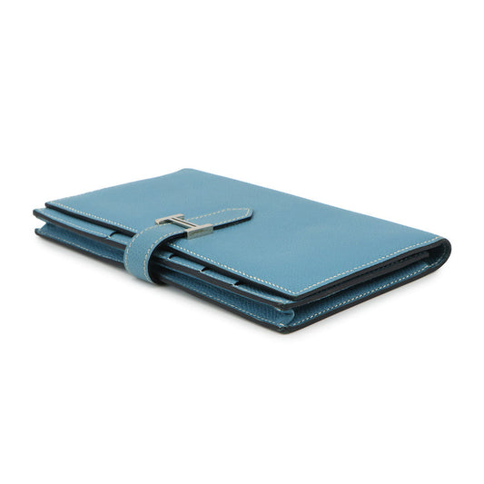 HERMES Beansufla Blue Jean Epsom