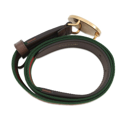 GUCCI Cherie Line Belt Adidas Collaboration Size 90/36 Red/Green/Brown702259 Canvas Leather