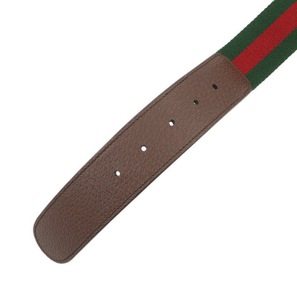 GUCCI Cherie Line Belt Adidas Collaboration Size 90/36 Red/Green/Brown702259 Canvas Leather