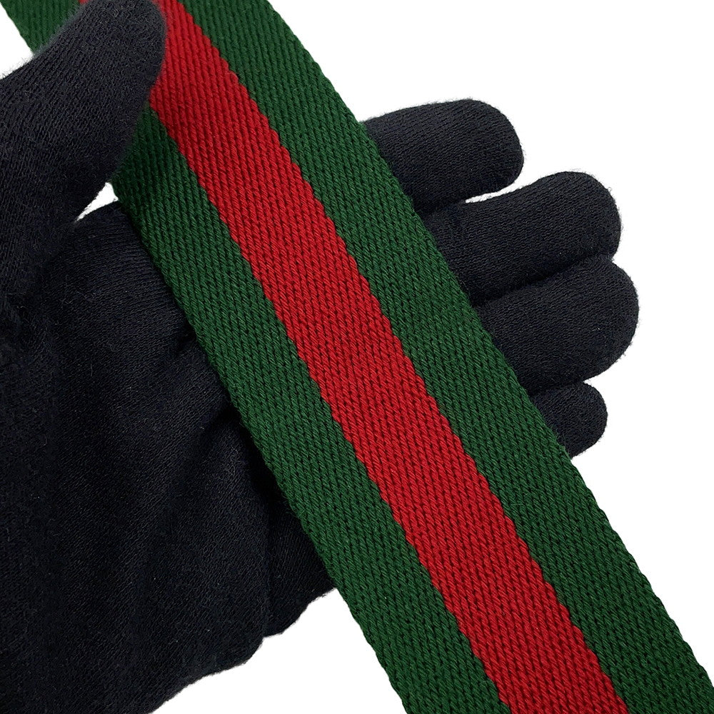 GUCCI Cherie Line Belt Adidas Collaboration Size 90/36 Red/Green/Brown702259 Canvas Leather
