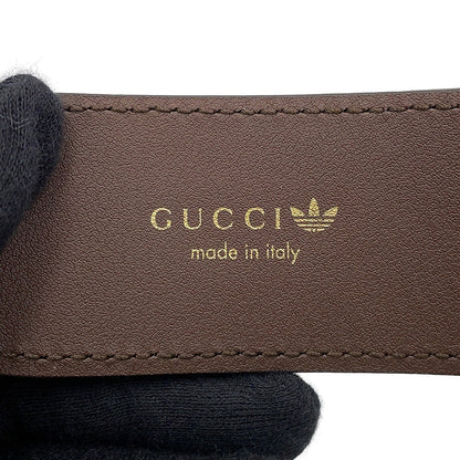 GUCCI Cherie Line Belt Adidas Collaboration Size 90/36 Red/Green/Brown702259 Canvas Leather