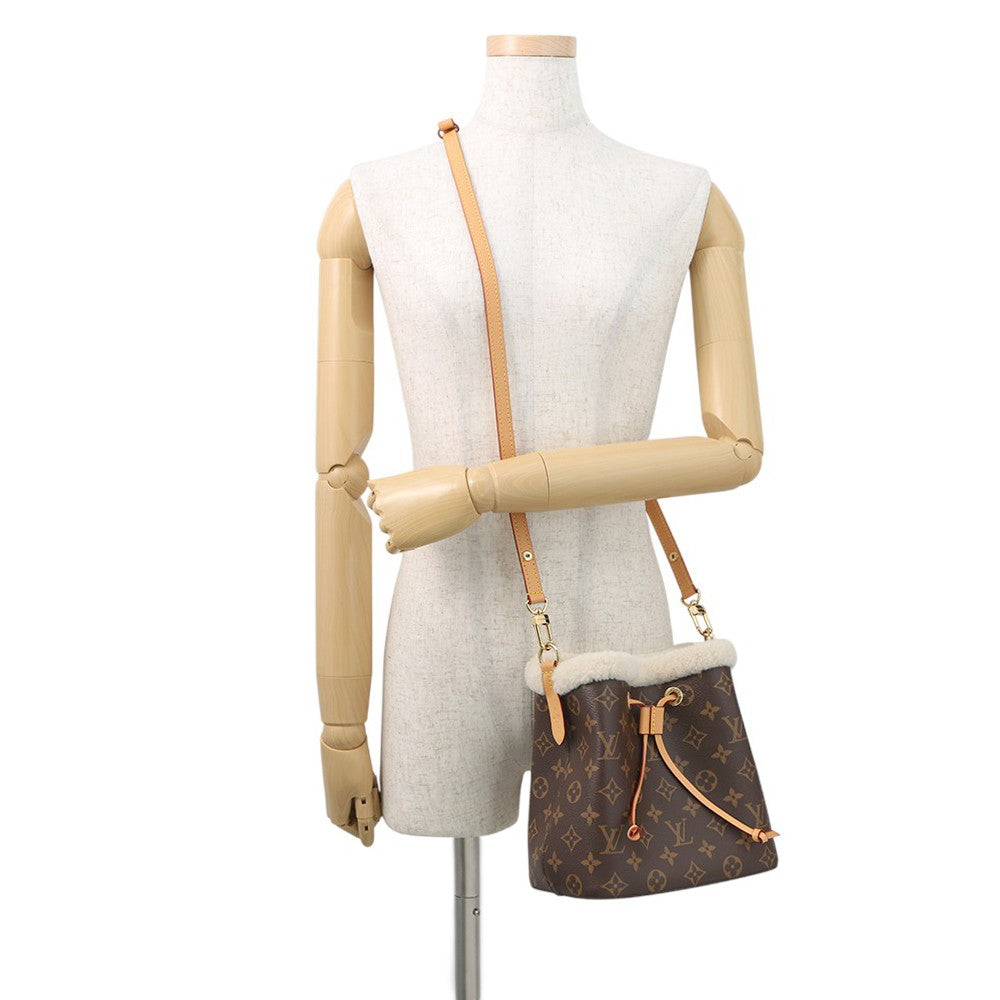 LOUIS VUITTON Neonoe BrownM46319 Monogram Shearling Size BB