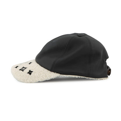 LOUIS VUITTON Sharing Cap Size M NoirM00493 Outer: 100% Lamb Leather, Partially: 77% Polyurethane, 23% Polyurethane