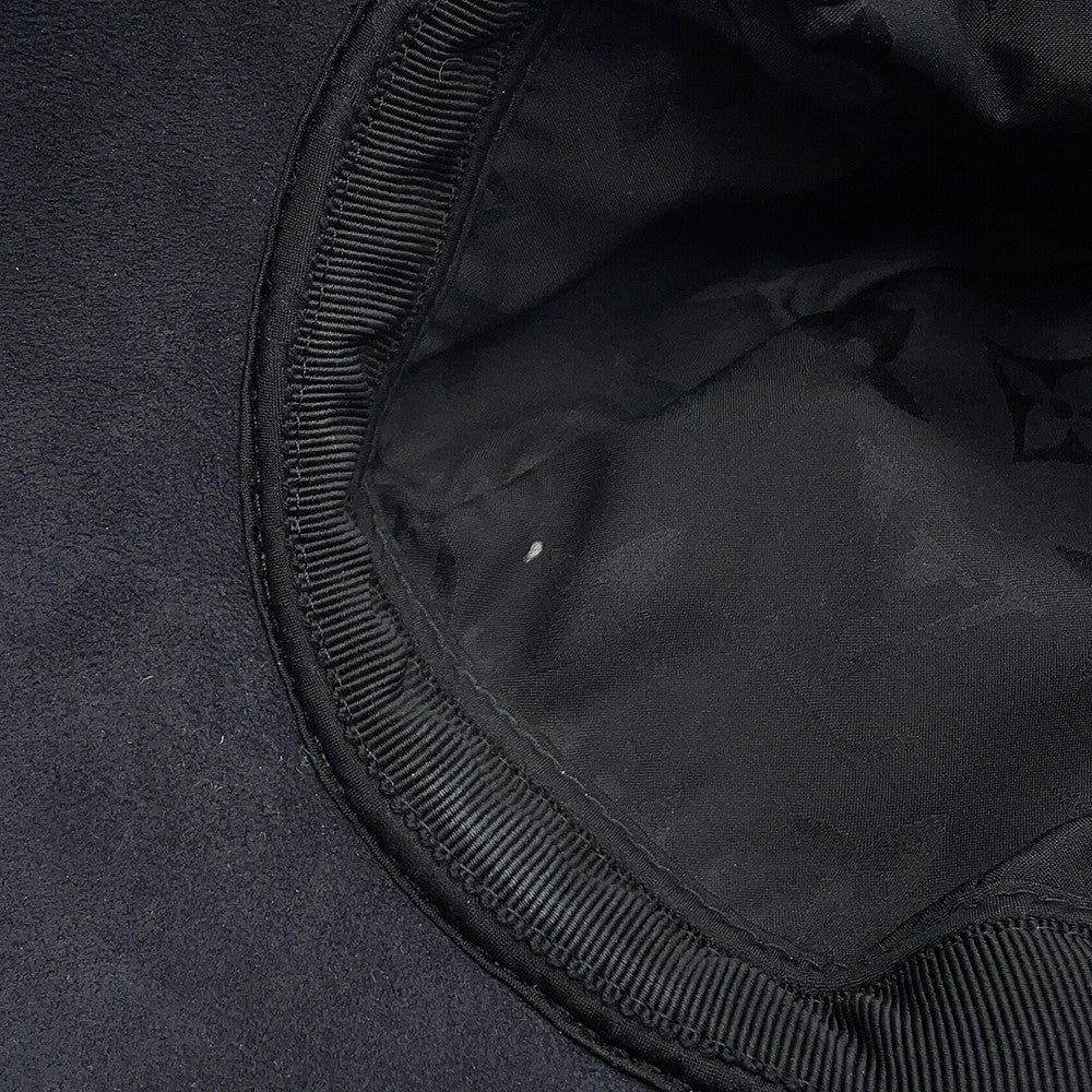 LOUIS VUITTON Sharing Cap Size M NoirM00493 Outer: 100% Lamb Leather, Partially: 77% Polyurethane, 23% Polyurethane