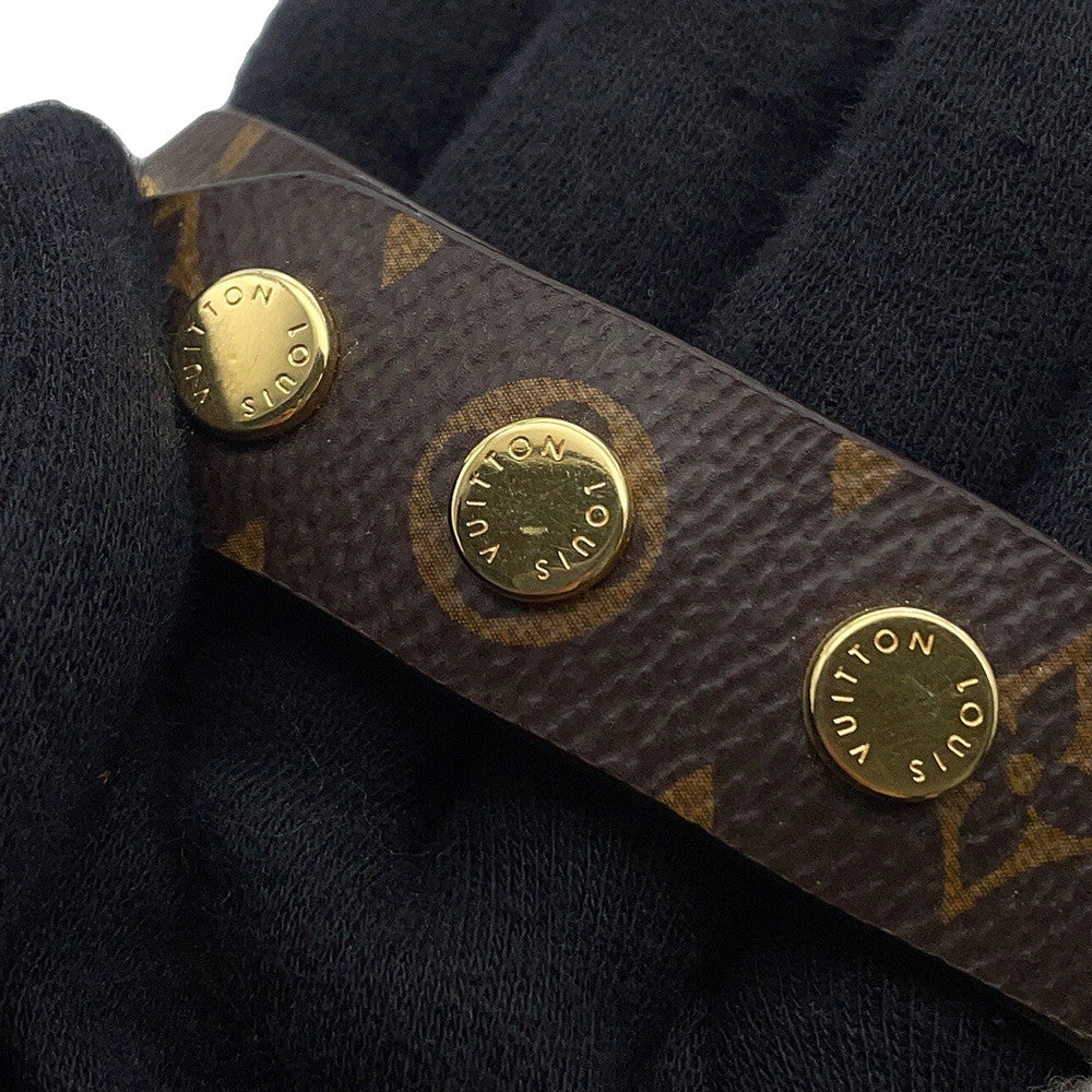 LOUIS VUITTON Sharing Cap Size M NoirM00493 Outer: 100% Lamb Leather, Partially: 77% Polyurethane, 23% Polyurethane