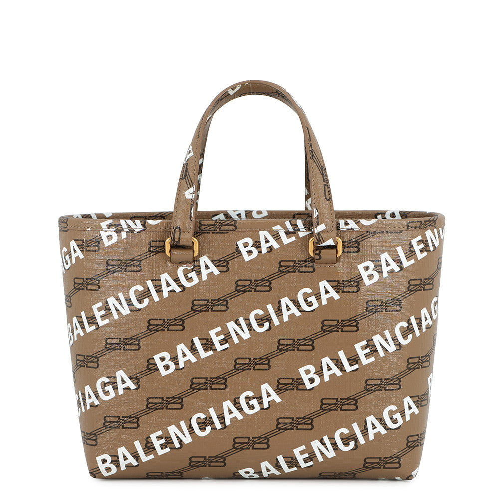 BALENCIAGA BBMonogram 2WAY Tote Bag Brown702699 PVC
