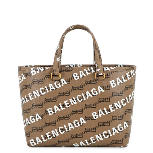 BALENCIAGA BBMonogram 2WAY Tote Bag Brown702699 PVC