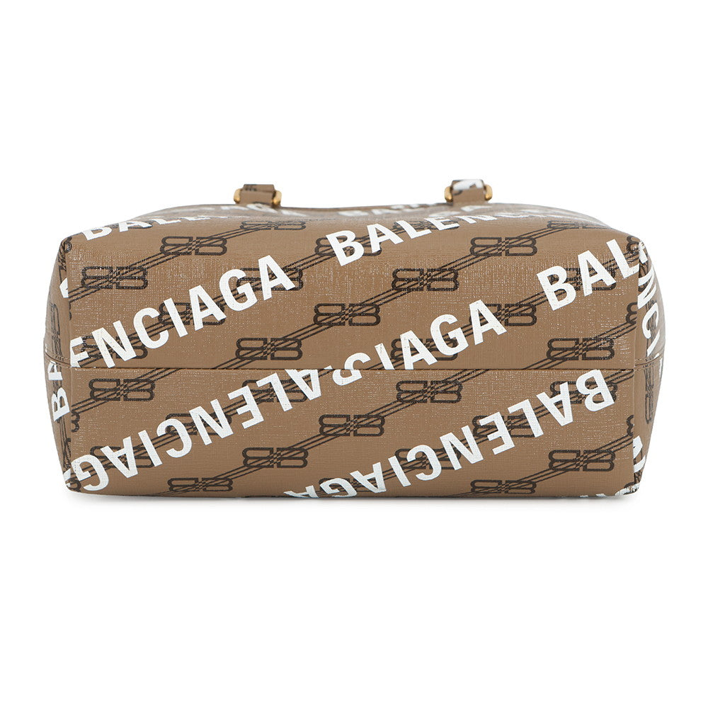 BALENCIAGA BBMonogram 2WAY Tote Bag Brown702699 PVC