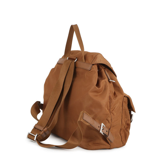 PRADA Medium Re-Nylon Backpack with Pouch Brandy1BZ811 Nylon Leather