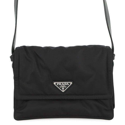 PRADA Small Padded Re-Nylon Shoulder Bag Black1BD313 Nylon Leather