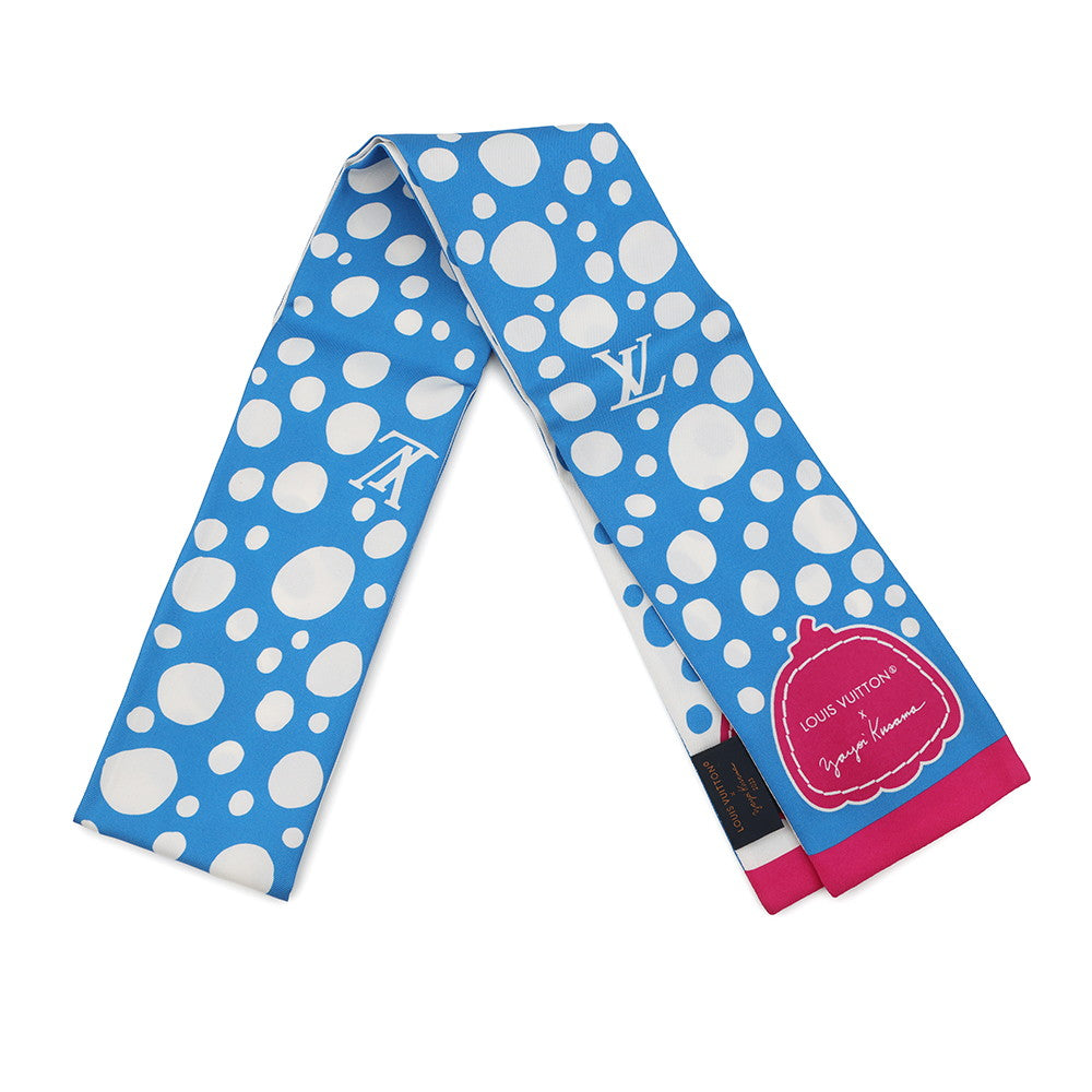 LOUIS VUITTON Scarf Bandeau Infinity Dot White/Blue/MulticolorM78290 Silk 100%