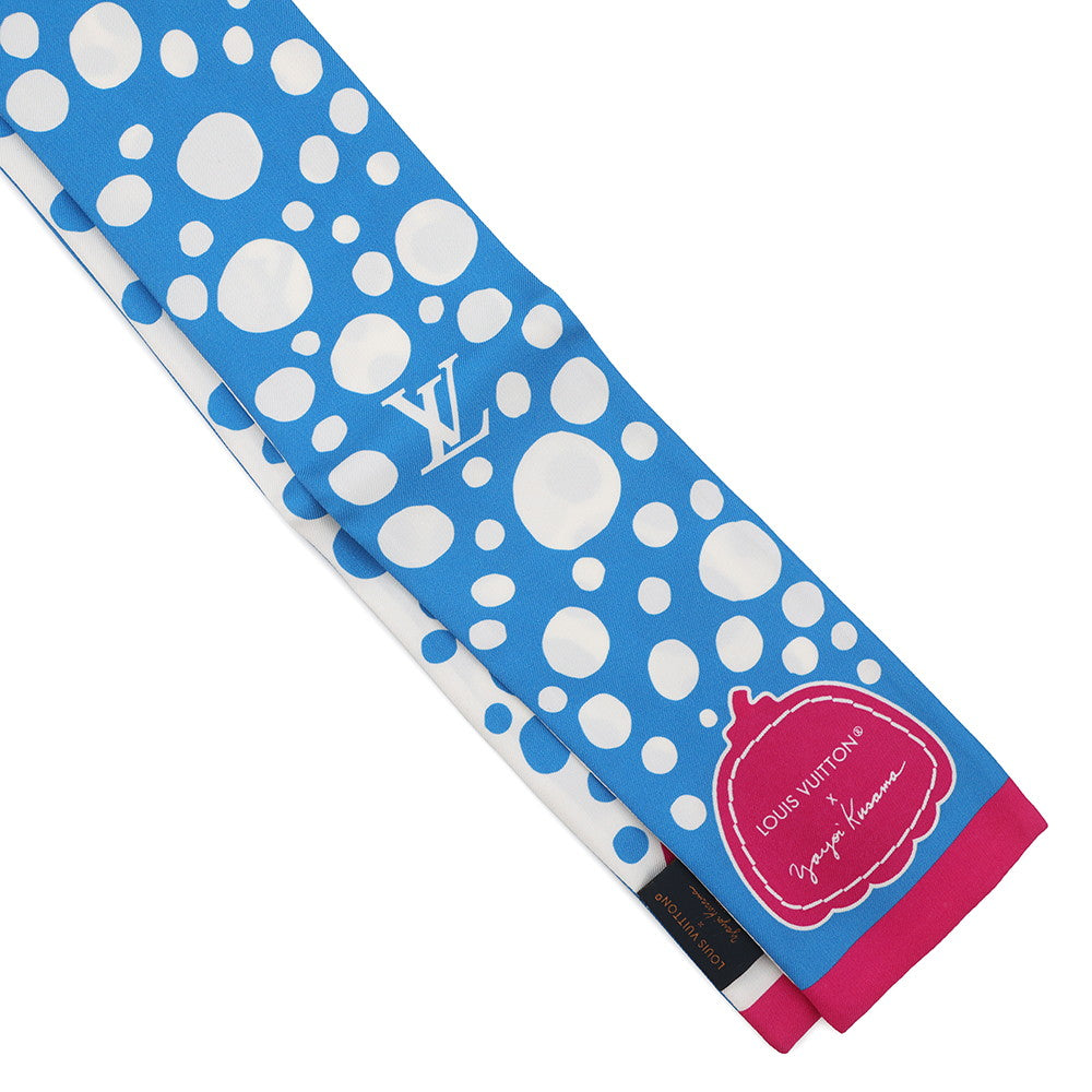 LOUIS VUITTON Scarf Bandeau Infinity Dot White/Blue/MulticolorM78290 Silk 100%