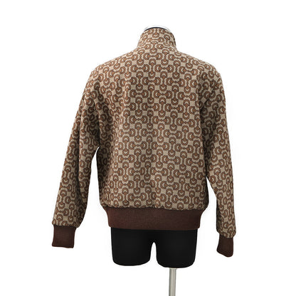 GUCCI Horsebit Blouson Size 46 Brown694157 Wool 99% Silk1%