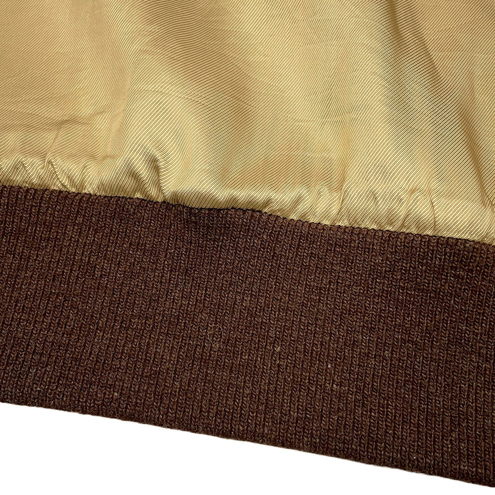 GUCCI Horsebit Blouson Size 46 Brown694157 Wool 99% Silk1%