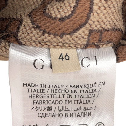 GUCCI Horsebit Blouson Size 46 Brown694157 Wool 99% Silk1%