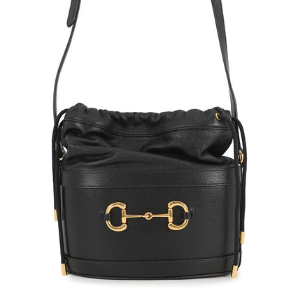 GUCCI Horsebit 1955 bucket bag Black602118 Leather