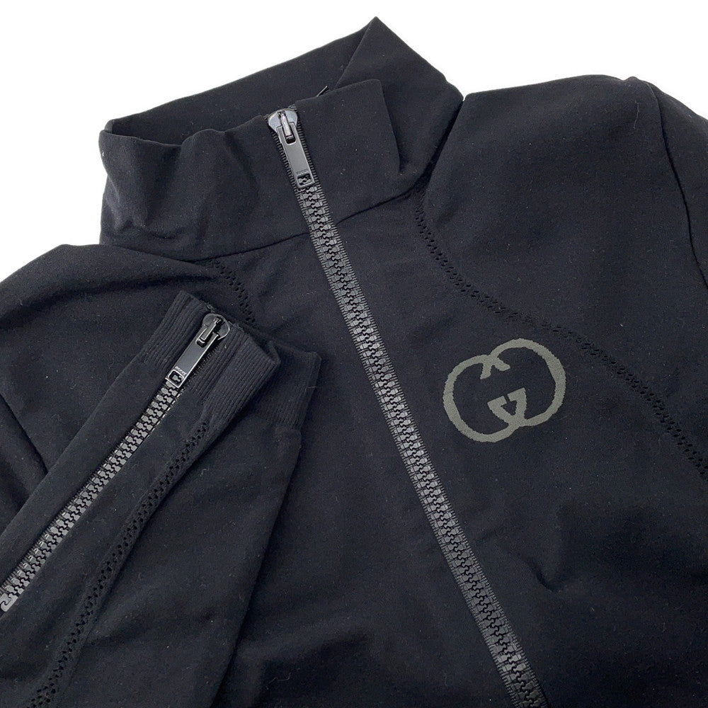 GUCCI Seamless Jersey Zip Jacket Size S Black716747 Nylon90% Polyurethane10%