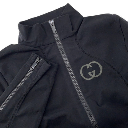 GUCCI Seamless Jersey Zip Jacket Size S Black716747 Nylon90% Polyurethane10%