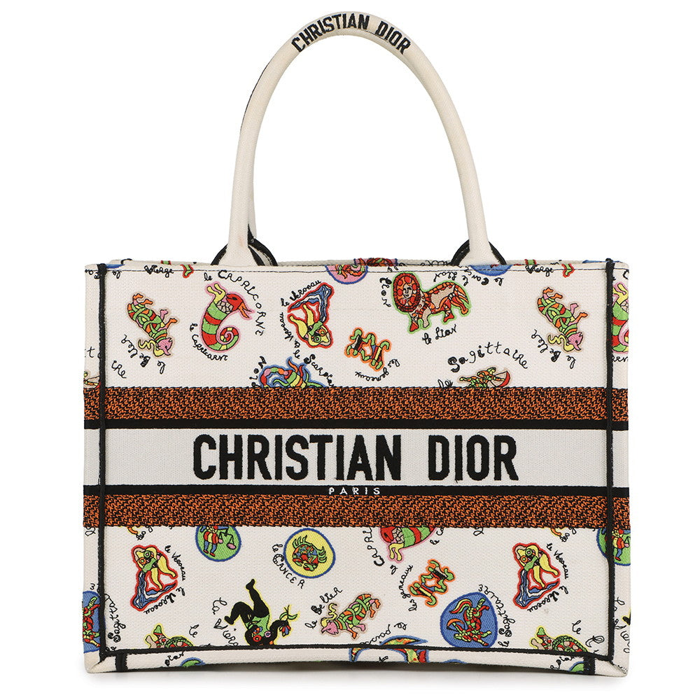 Dior Niki de Saint Phalle Book Tote White/Multicolor Canvas Size Medium