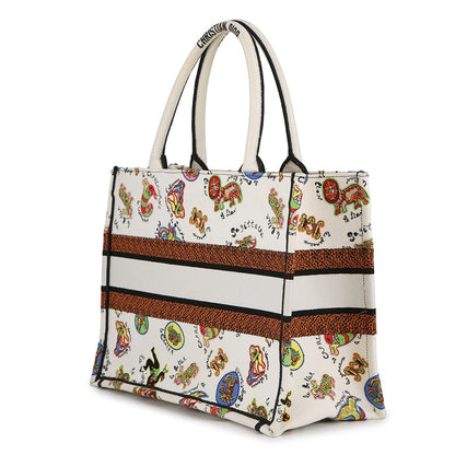 Dior Niki de Saint Phalle Book Tote White/Multicolor Canvas Size Medium