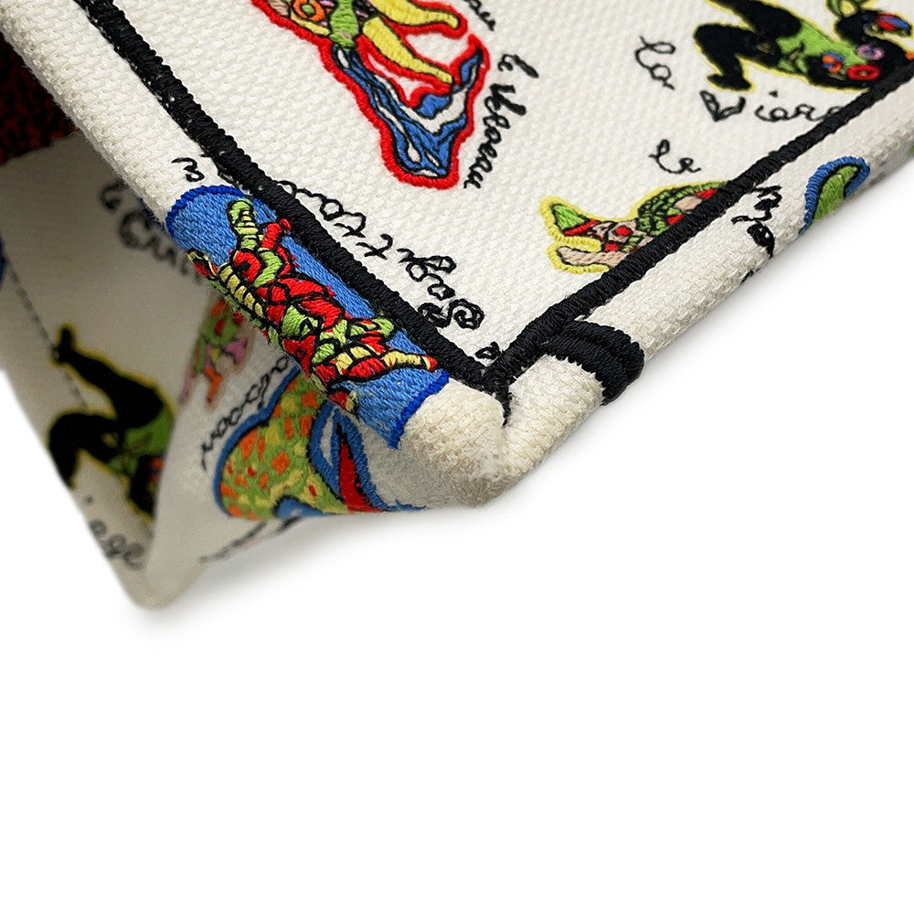 Dior Niki de Saint Phalle Book Tote White/Multicolor Canvas Size Medium