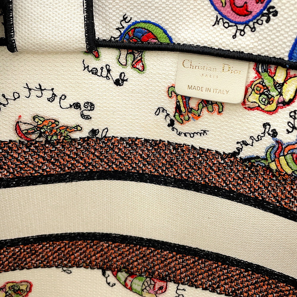 Dior Niki de Saint Phalle Book Tote White/Multicolor Canvas Size Medium