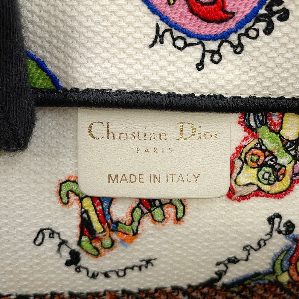 Dior Niki de Saint Phalle Book Tote White/Multicolor Canvas Size Medium
