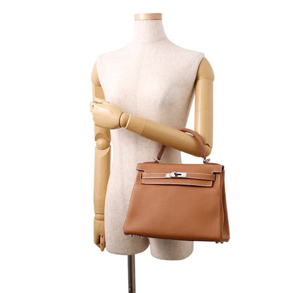 HERMES Kelly Retourne Gold Togo Leather Size 28