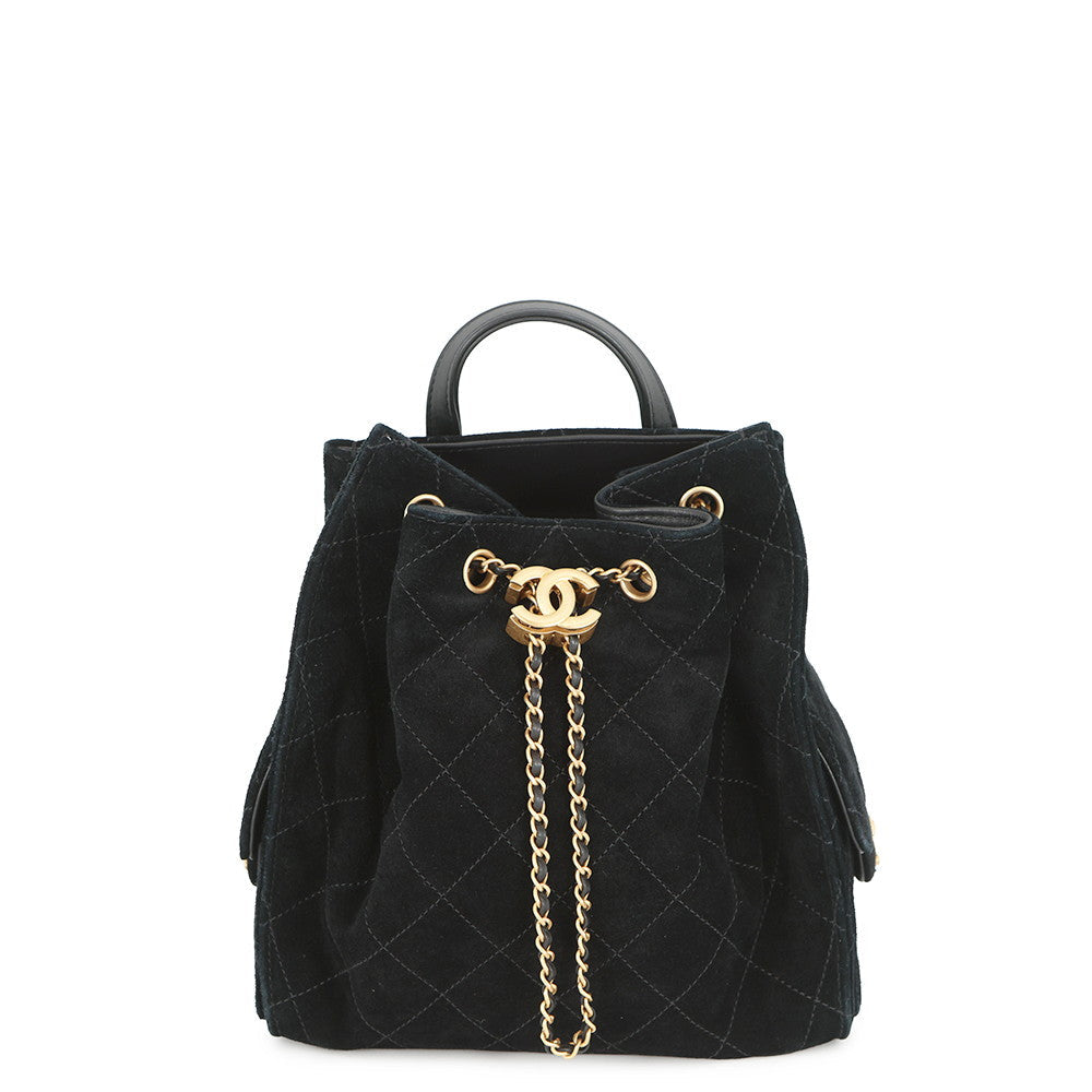 CHANEL CHANEL 25 Backpack BlackAS5600 Suede Calf Leather Size Medium
