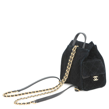 CHANEL CHANEL 25 Backpack BlackAS5600 Suede Calf Leather Size Medium