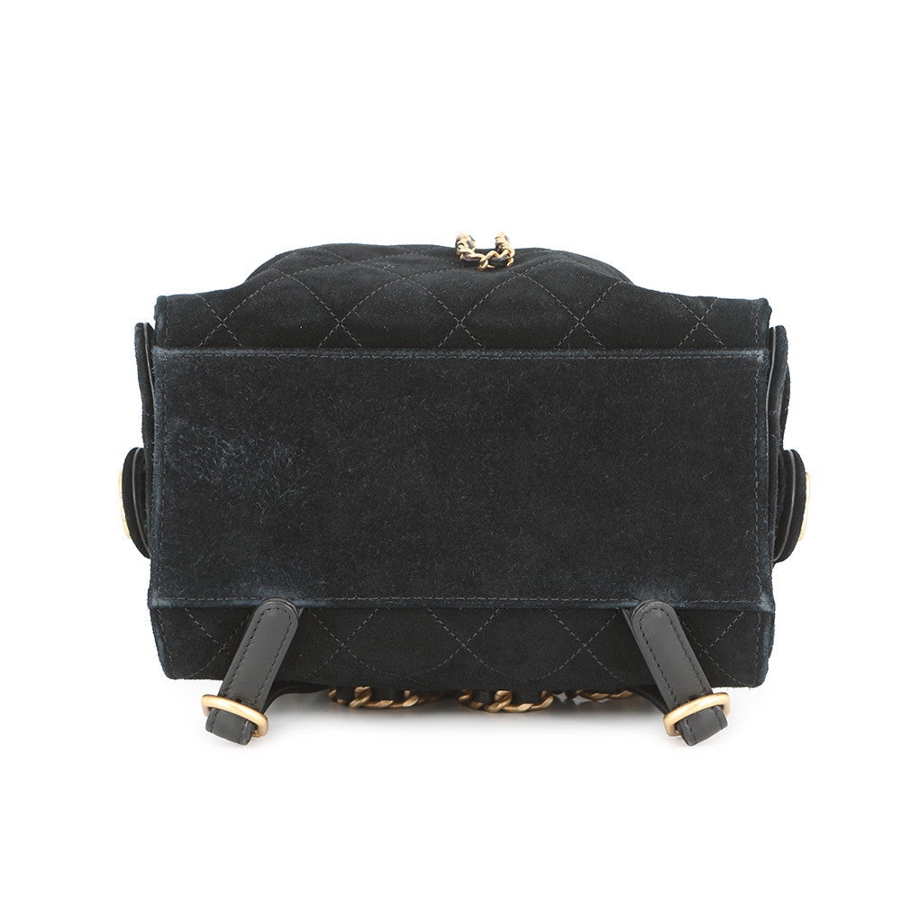 CHANEL CHANEL 25 Backpack BlackAS5600 Suede Calf Leather Size Medium
