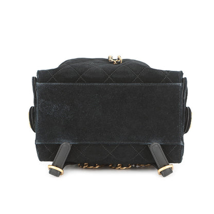 CHANEL CHANEL 25 Backpack BlackAS5600 Suede Calf Leather Size Medium