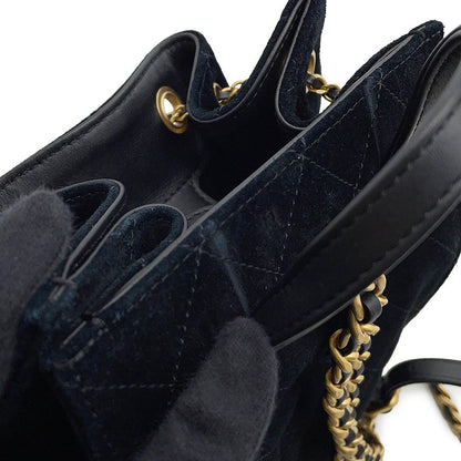CHANEL CHANEL 25 Backpack BlackAS5600 Suede Calf Leather Size Medium
