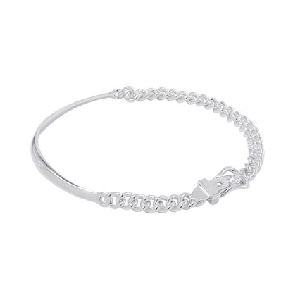 HERMES BoucleSellier Inflexible Necklace Size GM/42 SV925