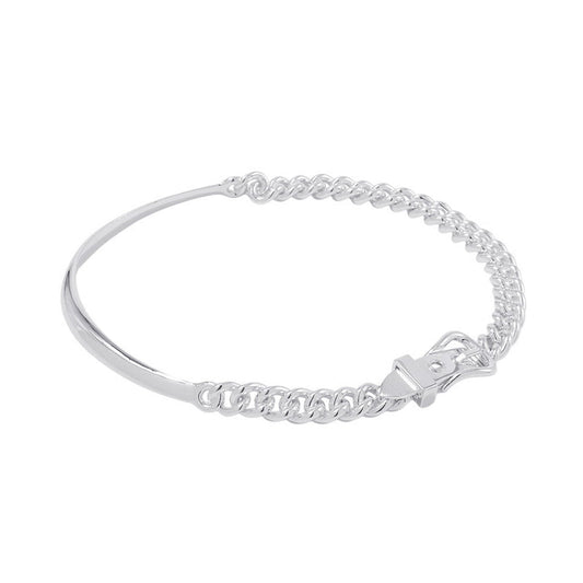 HERMES BoucleSellier Inflexible Necklace Size GM/42 SV925