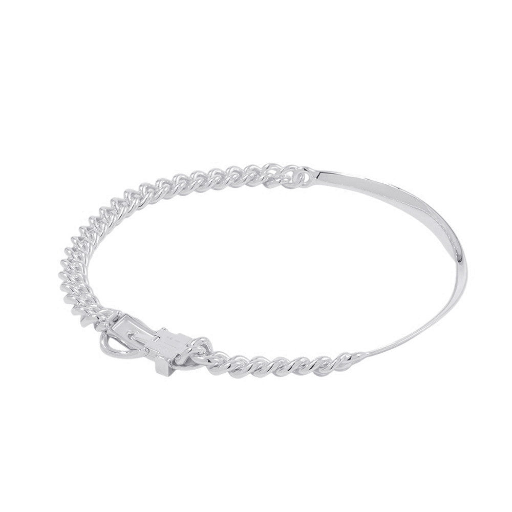 HERMES BoucleSellier Inflexible Necklace Size GM/42 SV925