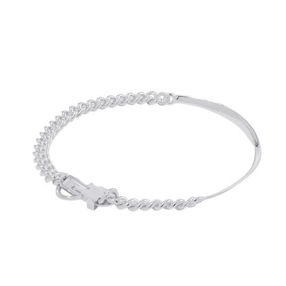 HERMES BoucleSellier Inflexible Necklace Size GM/42 SV925