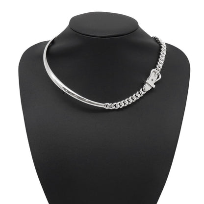 HERMES BoucleSellier Inflexible Necklace Size PM/42H125210B SV925