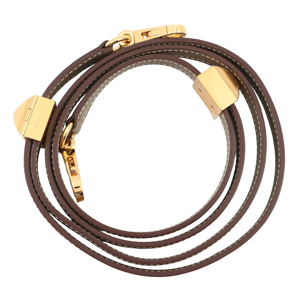 HERMES Crew Medor Shoulder Strap Etoupe Swift Leather