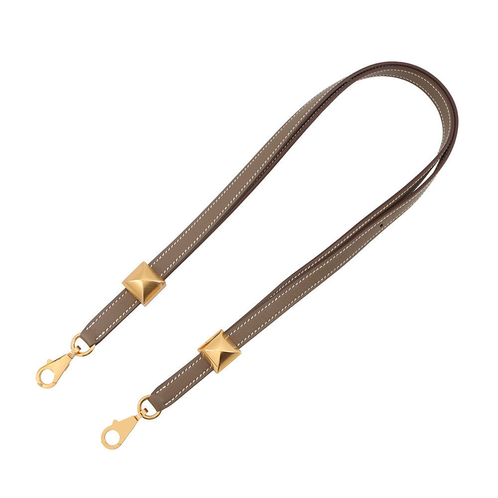 HERMES Crew Medor Shoulder Strap Etoupe Swift Leather